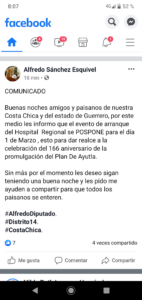 AYUTLA Anuncio de la suspensión