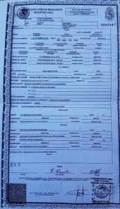 SAN LUIS EL ACTA DE DEFUNCION DEL ESPOSO