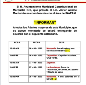 Marquelia Fecha de pago