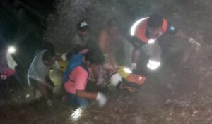 ROJA AL MOMENTO DE SER RESCATADA