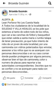 ROJA La denuncia en Facebook