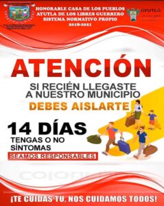 AYUTLA Aviso de aislamiento