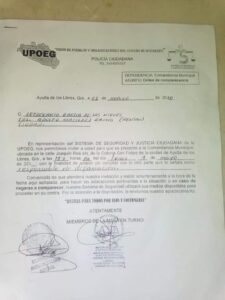 ROJA Oficio enviado por el SSJC