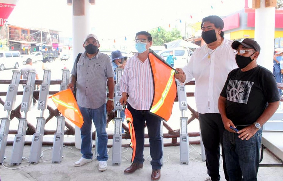 BOLETÍN MARQUELIA BANDERAZO A LOS TRABAJOS DE REHABILITACIÓN DEL ALUMBRADO PÚBLICO