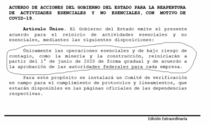 Marquelia Empresas no esenciales no reanudan labores, indicó (1)
