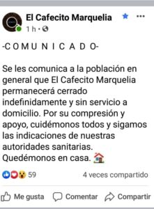 PRINCIPAL Por tiempo indefinido empiezan a cerrar comercios en Marquelia