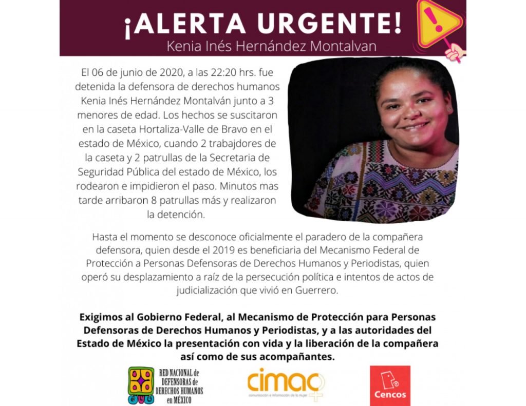roja la alerta divulgada por organizacione sociales