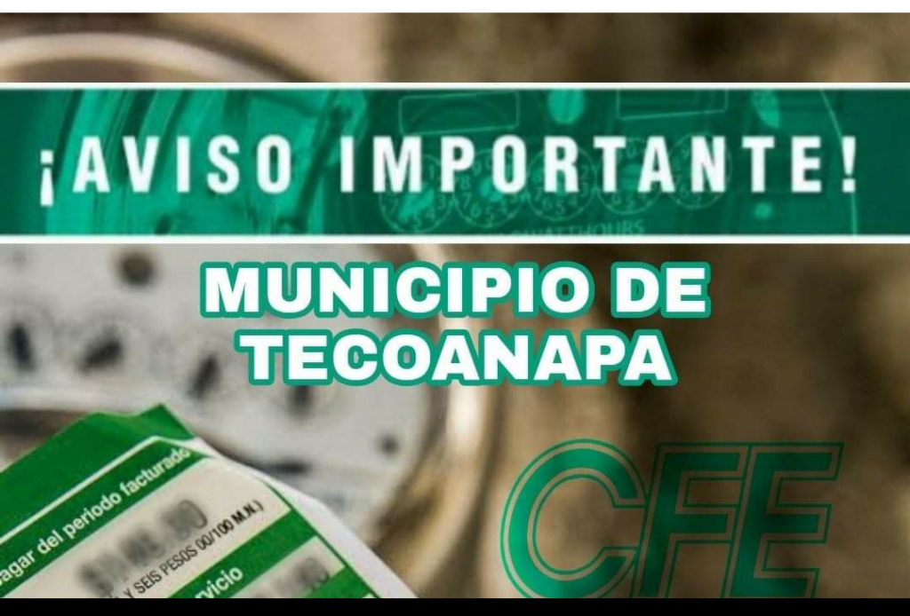 TECOANAPA Anuncio de la CFE
