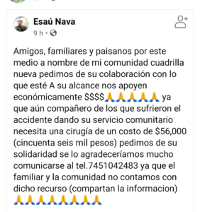 AYUTLA Piden ayuda para policía del SSJC