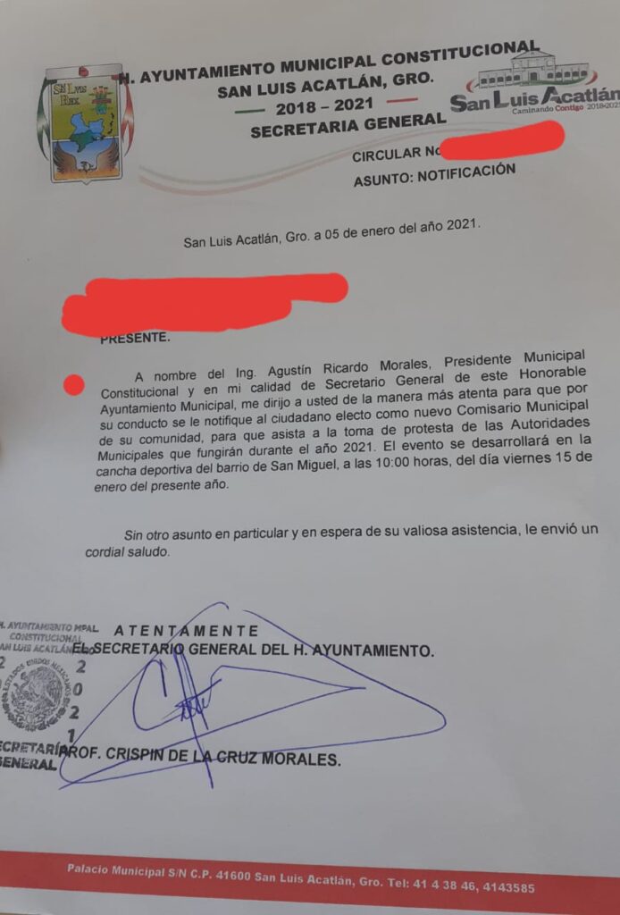 San Luis invitacion a la reunion de coplademun a autoridades por parte de la secretaria general