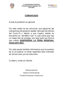 IGUALAPA COMUNICADO