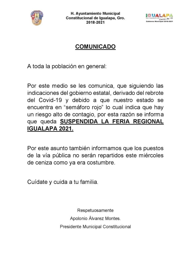 IGUALAPA COMUNICADO