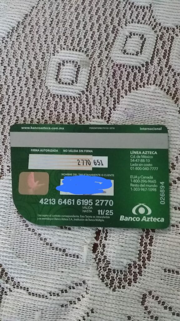 OME tarjeta bancaria