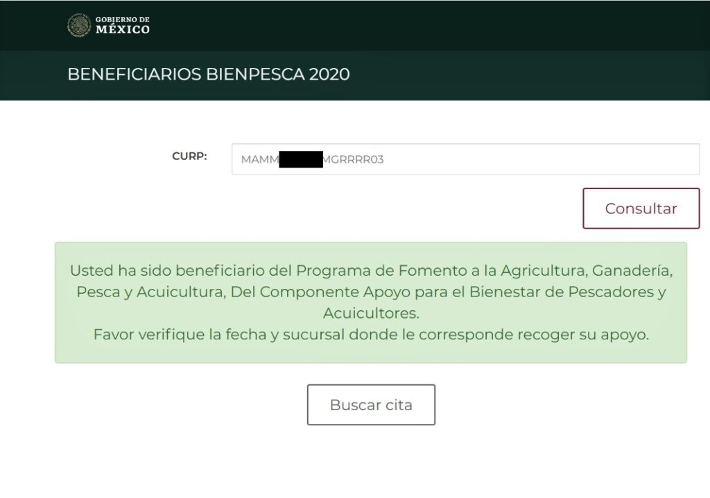 MARQUELIA CAPTURA DE UNA BENEFICIARIA, DE ACUERDO A SU CURP