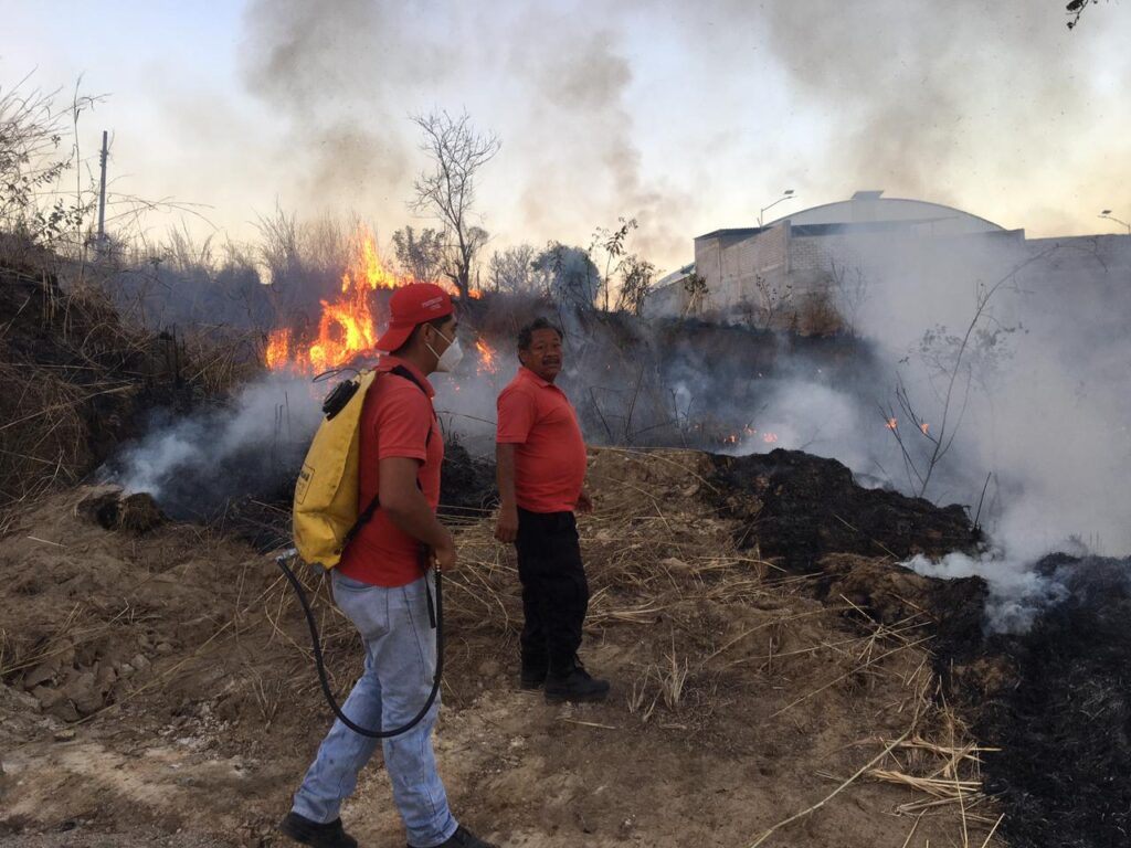 OME controlando los incendios