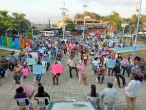PRINCIPAL MANIFESTACIÓN A FAVOR DE FÉLIX SALGADO MACEDONIO EN CUAJINICUILAPA