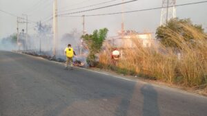 OME Elementos de Protección Civil atacando el fuego (1)