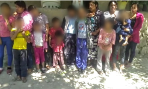 roja familia de comisario descuartizado