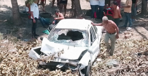 ROJA AUTOMÓVIL DONDE VIAJABAN LOS LESIONADOS