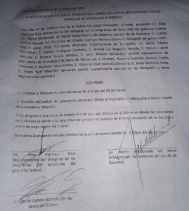 Marquelia Minuta de acuerdos de marzo