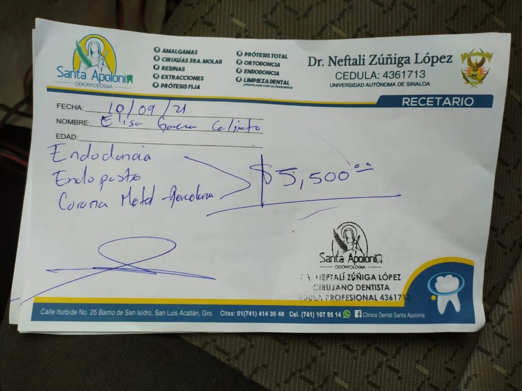 ROJA RECETA MEDICA.