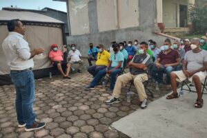 MARQUELIA Durante la reunión con transportistas