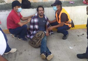 ROJA El hombre atendido por Protección Civil