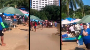 ROJA PELEA EN LA PLAYA