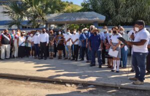 Marquelia Docentes y alumnos del CBTIS 176 celebraron el inicio de la obra