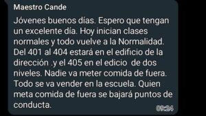Marquelia El mensaje del director de la prepa 34 de Marquelia
