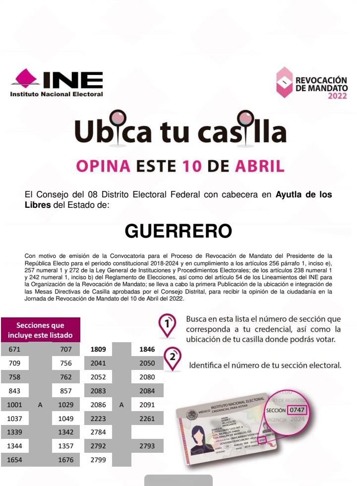 OME ubica tu casilla