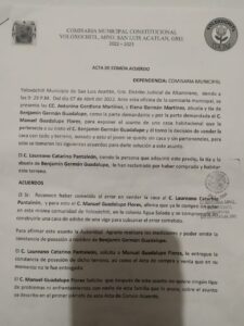 SAN LUIS EL ACTA DE ACUERDOS.