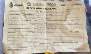 MARQUELIA Receta médica del hospital de Ometepec
