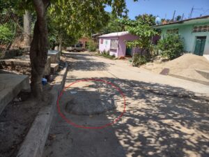 Marquelia La roca de cemento que hicieron en la calle