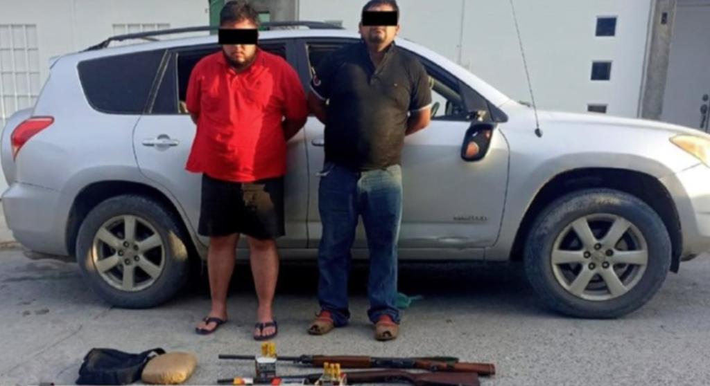 ROJA DETENIDOS CON ARMAS Y DROGA