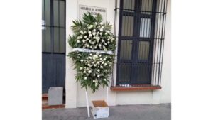 roja amenaza con flores