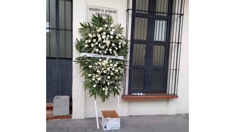 roja amenaza con flores