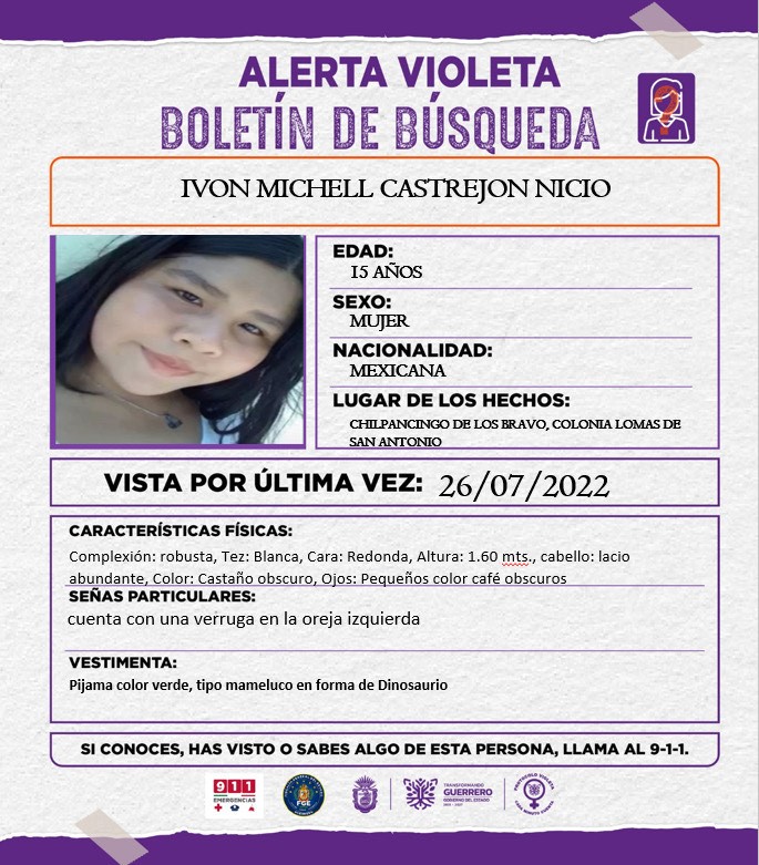 ROJA DESAPARECE ADOLESCENTE