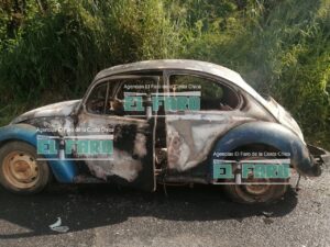 ROJA El vehículo que se incendio