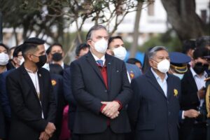 Marcelo Ebrard fue el invitado de honor durante la ceremonia 197 de la Indepedencia de Bolivia.
