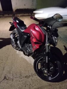 ROJA LA MOTO AFECTADA