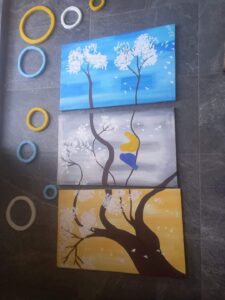 ROJA UNA DE SUS PINTURAS