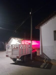ROJA La camioneta atorada