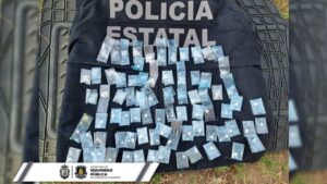 roja la droga decomisada