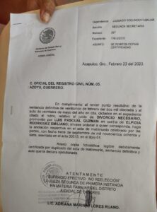 Marquelia El trámite se hizo en febrero del 2016