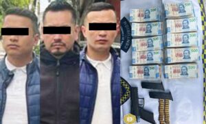 ROJA DETENIDOS CON DINERO Y ARMA