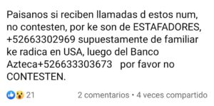 ROJA LA DENUNCIA EN FACEBOOK
