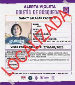 ROJA LOCALIZADA