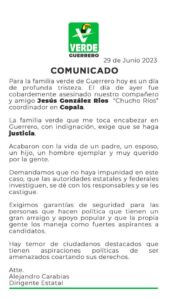 principal el comunicado