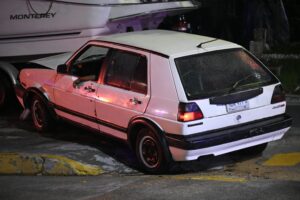roja el golf baleado